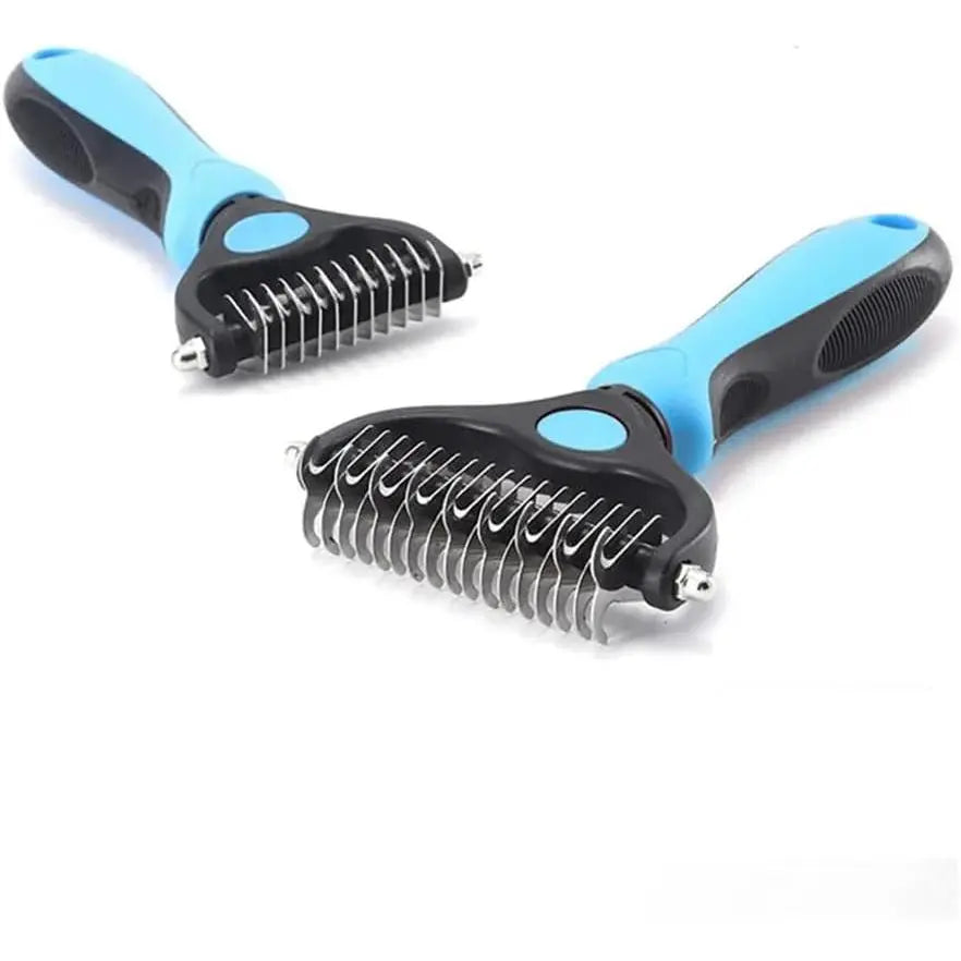 Stainless Steel Double-Sided Pet Detangling Comb - 1 PCS Dog & Cat Grooming Shedding Brush, Hair Care Products with Optimal Blade Spacing for Reducing Matting and Fur Removal,Summervibes