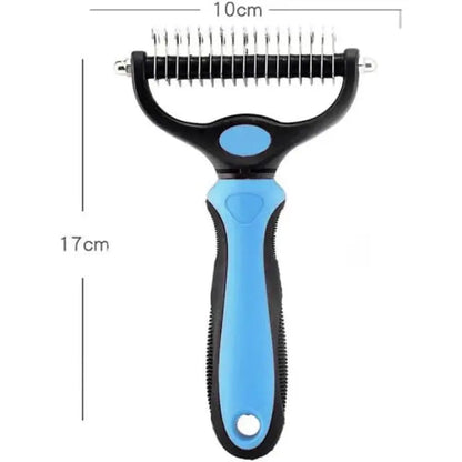 Stainless Steel Double-Sided Pet Detangling Comb - 1 PCS Dog & Cat Grooming Shedding Brush, Hair Care Products with Optimal Blade Spacing for Reducing Matting and Fur Removal,Summervibes